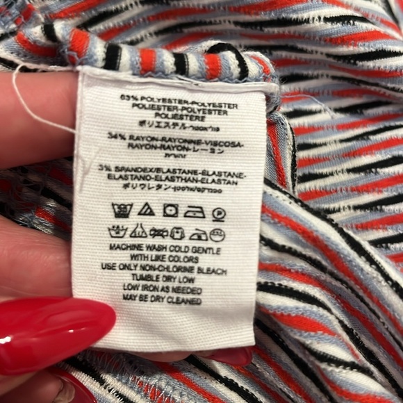 NWOT Free People Little Baby Blue Multi Print Turtleneck Crop Top pinup art deco - Picture 6 of 8